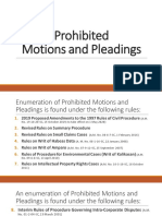 Prohibited Motions and Pleadings PDF