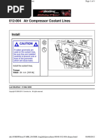 012-004 Air Compressor Coolant Lines: Install