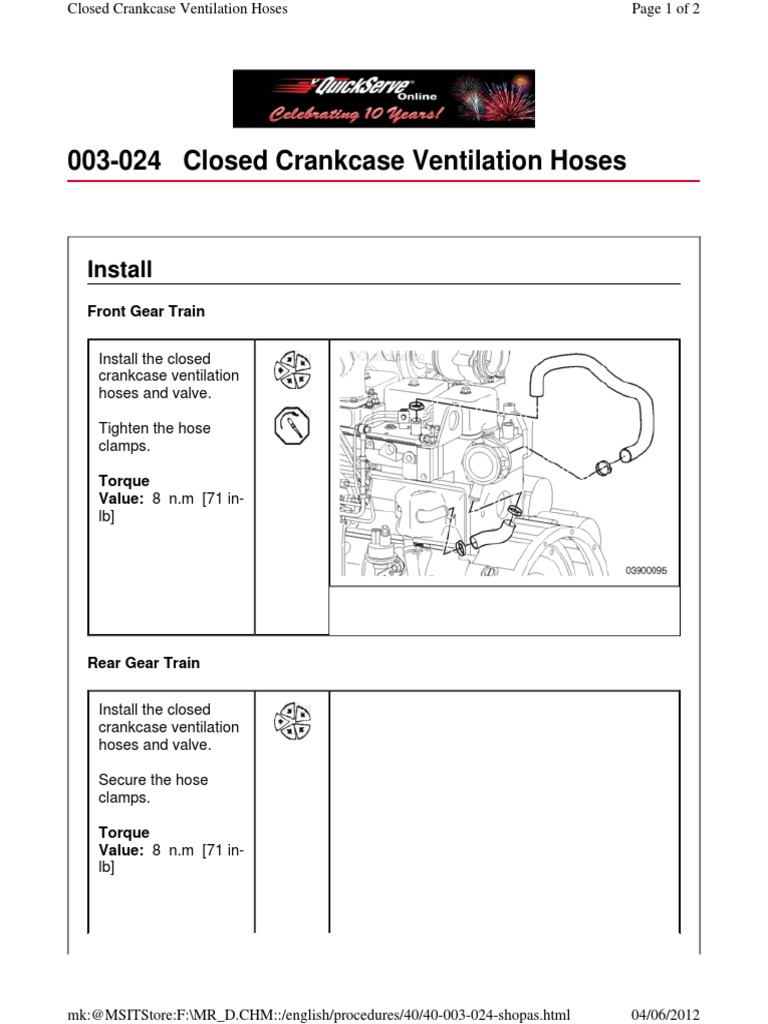 003024 Closed Crankcase Ventilation Hoses Install PDF