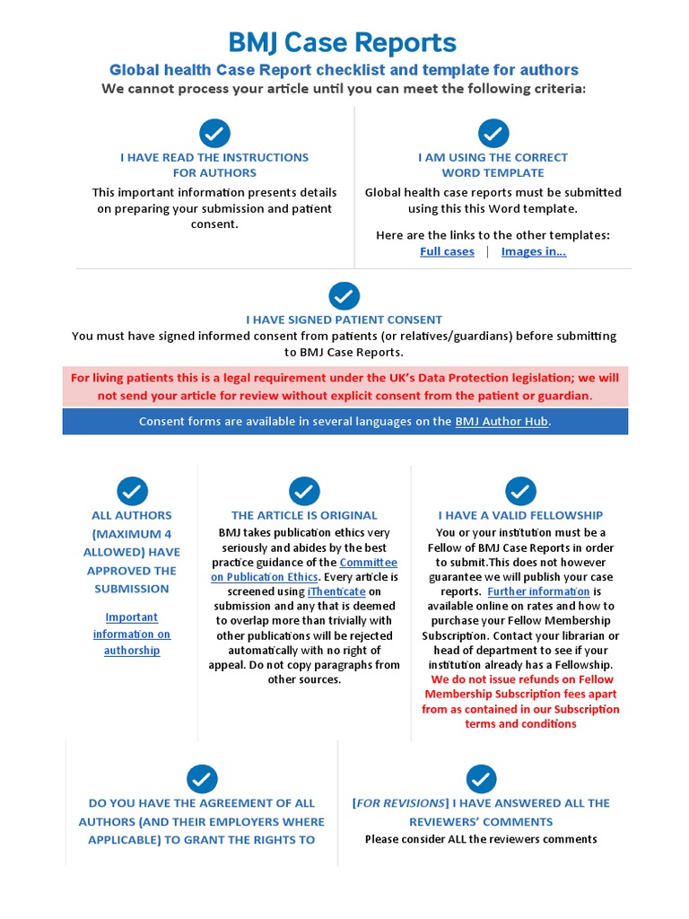 BMJ Case Reports Global Health Template 1 PDF Consent Case Report