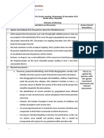 Minutes of Meeting Topic and Notes On Discussion Action Points/ Who/When