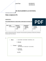 Acc602: Strategic Management Accounting SEMESTER 1, 2020 Major Assignment 20%