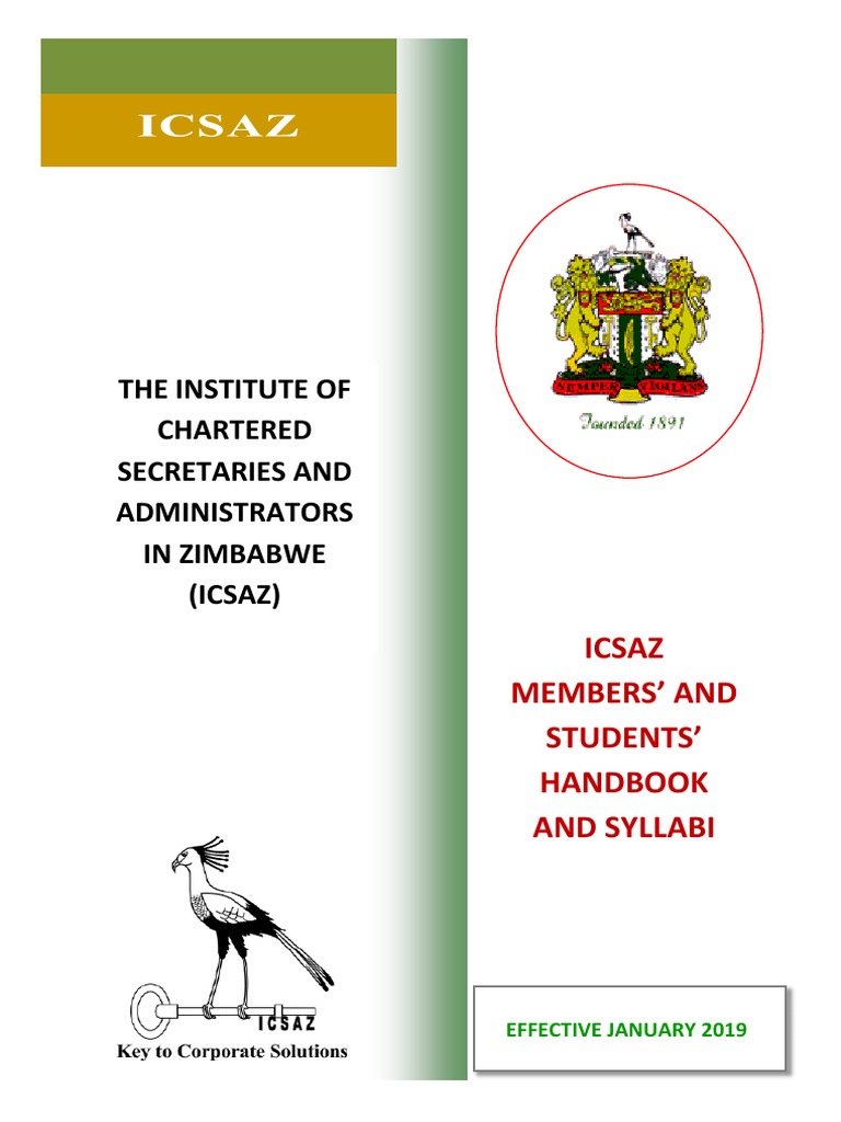 The Institute Of Chartered Secretaries And Administrators In Zimbabwe (Icsaz) Accountant
