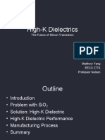 High-K Dielectrics: The Future of Silicon Transistors