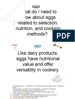 What Do I Need To Know About Eggs Related To Selection, Nutrition, and Cooking Methods?