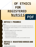 Code of Ethics FOR Registered Nurses