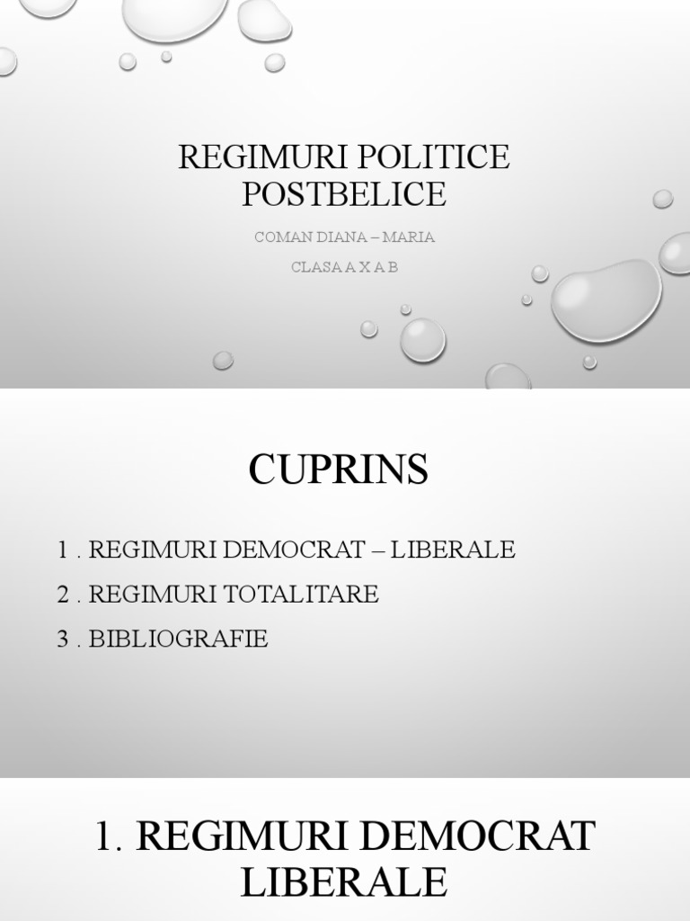 Regimuri Politice Postbelice | PDF