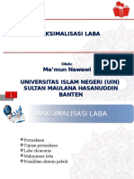 MAKSIMALISASI LABA