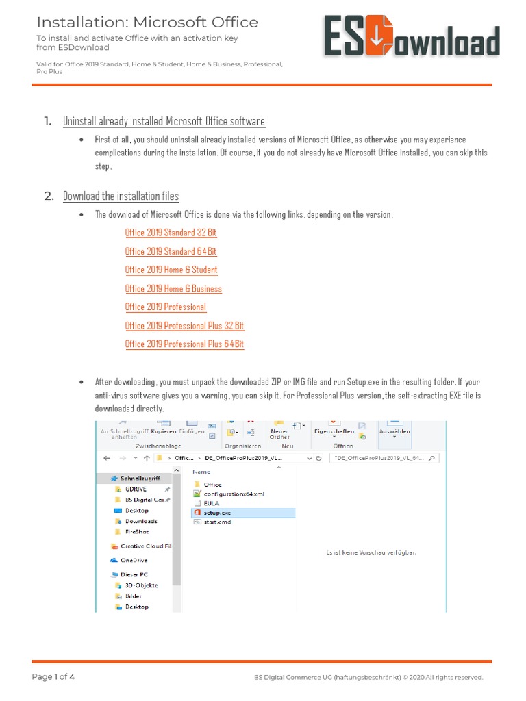 Uninstall Already Installed Microsoft Office Software | PDF | Microsoft ...