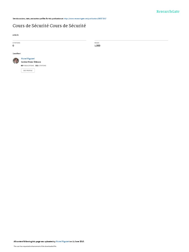 Hacker Cours De Hacking Pdf Pdf Cryptage Securite