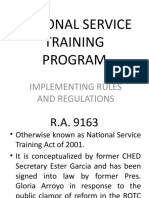 Implementing NSTP Program Rules