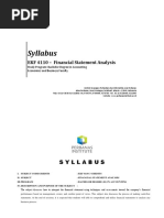 Syllabus: EKF 4110 - Financial Statement Analysis