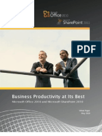 Business Productivity at Its Best - Office 2010 and Share Point 2010