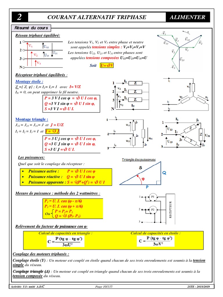 Calcul De Puissance En Triphasé Pdf