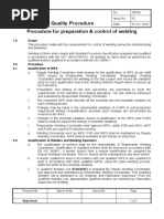 Preparation and Control of Welding