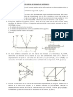 Examen parcial de Mecánica de Materiales I: Hipótesis de Bernoulli, factores de seguridad, tensiones térmicas y cálculo de esfuerzos en estructuras