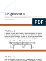 Assignment 4 INFLUENCE LINE FOR FLOOR GIRDERS & TRUSSES PDF