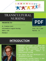 Transcultural Nursing: Presented To:-Presented by