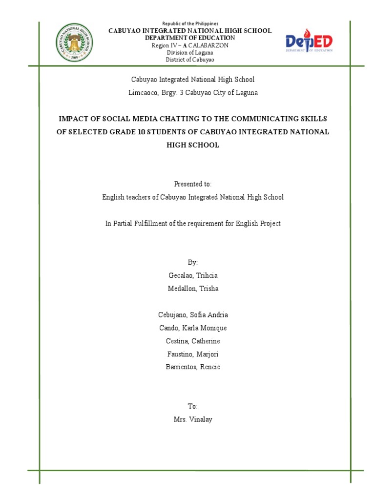 Social Media's Impact on Student Skills | PDF | Social Media | Popular ...