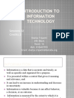 Introduction To Information Technology: Sessions:32 Credits:2