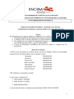 Contabilidade Financeira II - Exercícios sobre letras, descontos e câmbio