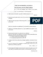 Primer Lista de Geometría Analítica PDF