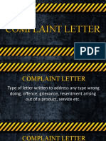 Complaint Letter