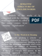 Semantic Structure of English Words