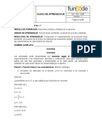 9.1 Guía didácica 7, M. Función lineal y Sistemas de ecuaciones - copia