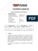 Silabus Resistencia de Materiales 1 Si-080208301