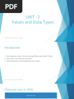 Unit - 3 Values and Data Types: Computer Applications-Lorven Public School, Chanadapura