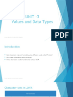 Unit - 3 Values and Data Types: Computer Applications-Lorven Public School, Chanadapura