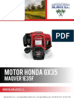 Despiece Catalogo Motor Honda gx35 Maqver 1E35F Spare Parts Engine Carburetor Precios