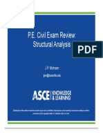 P.E. Civil Exam Review: Structural Analysis