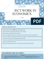 Project Work in Economics: Class XII