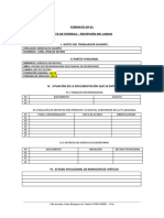 Acta entrega cargo formatos