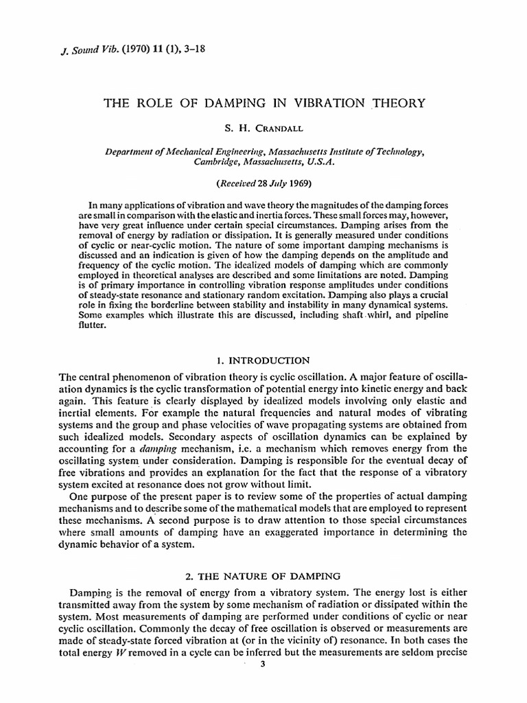 Importance of Damping in Vibration Theory | PDF | Resonance | Normal Mode