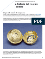Historia de La Relojería de Bolsillo. Materiales y Asentación en El Mercado - Balclis PDF