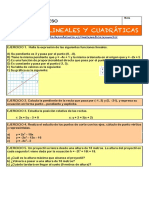 Examen Funciones Lineales y Cuadraticas 3eso PDF