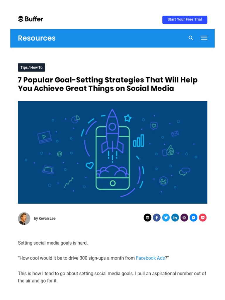 Buffer Com Resources Goal Setting Strategies PDF Goal Setting Goal