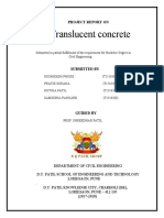 Translucent Concrete: ' Project Report On