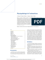 Physiopathologie de L'endométriose: A. Dumont, P. Collinet, B. Merlot, A. Abergel, C. Rubod, G. Robin