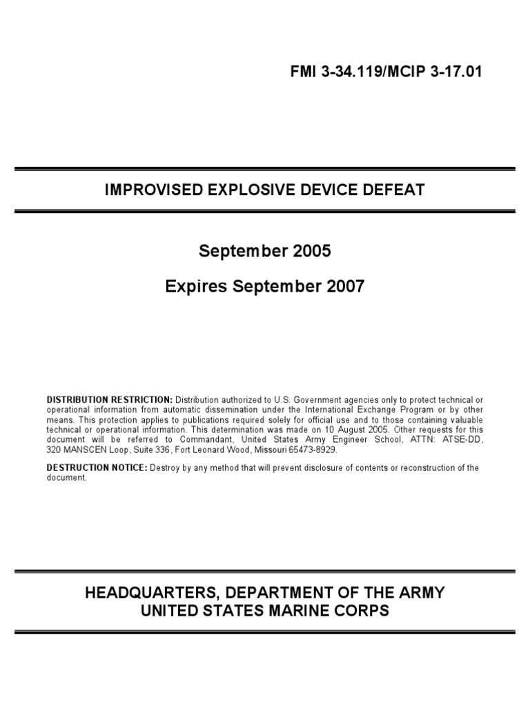 IED Defeat | PDF | Technology & Engineering | History