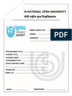 IGNOU Assignment Front Page by TGN PDF