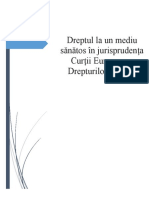 Dreptul La Un Mediu Sanatos in Jursprudenta Cedo