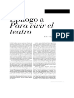 Epílogo A para Vivir El Teatro PDF