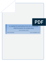 El Impacto Socio Político de La Iglesia Protestante en Honduras