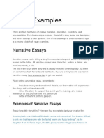 Essay Examples: Narrative Essays
