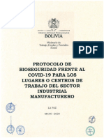 Protocolo para Sector Industria Manufacturera - Bolivia