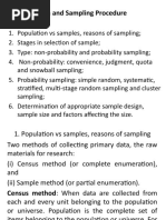 Sample Design and Sampling Procedure: Lesson Plan